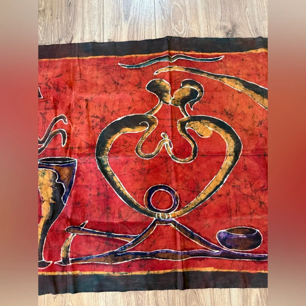 African Batik Marriage Ceremony Wall Tapestry Home Wall Decor